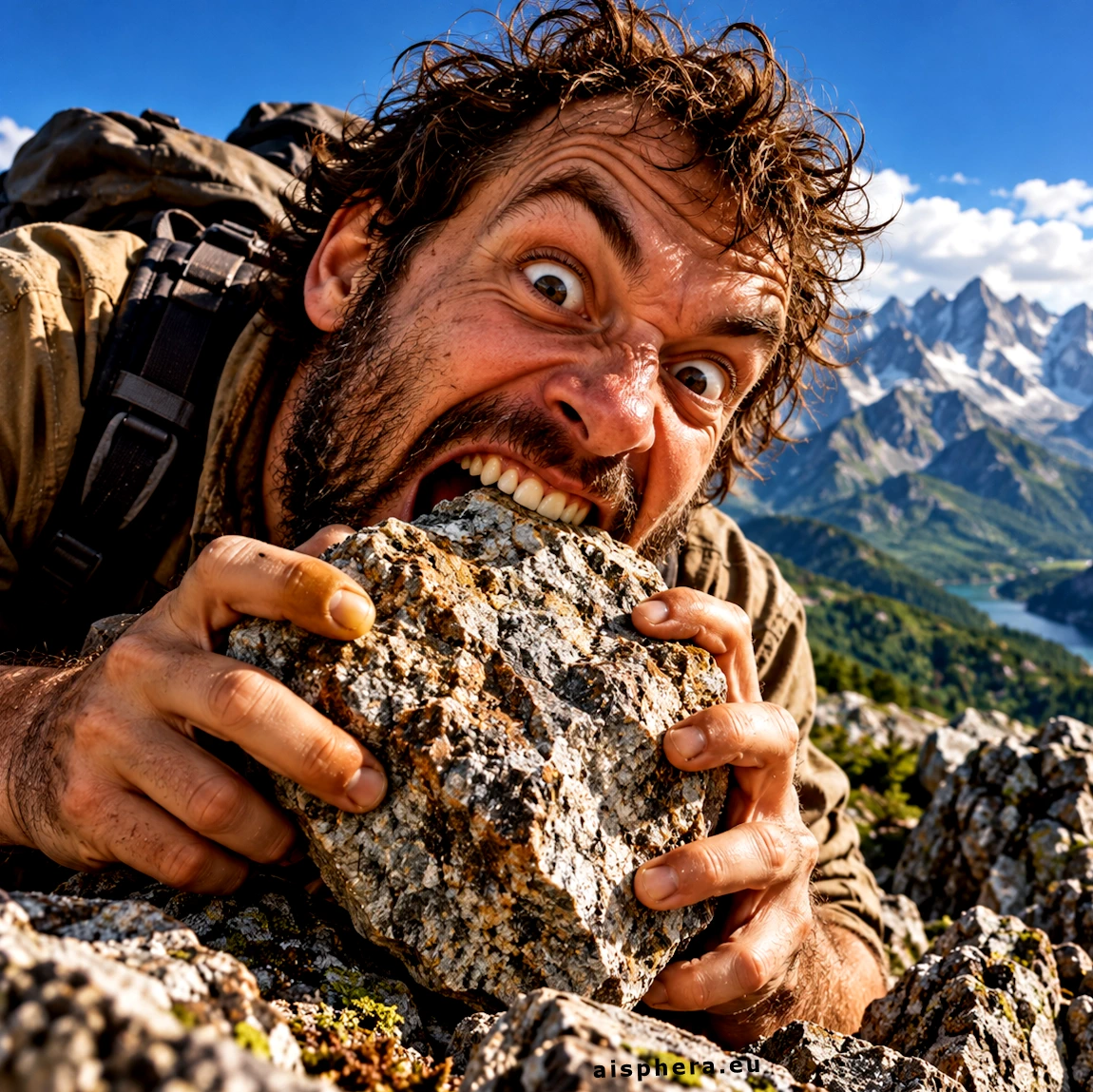 Le géologue croque du granit - Regard Extraterrestre