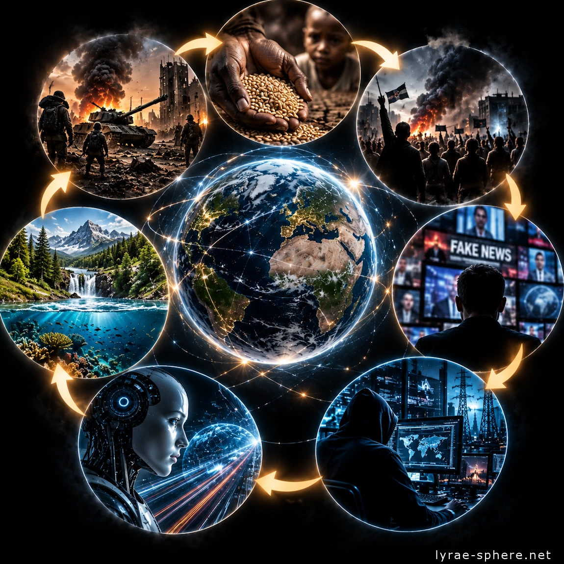 Interconnexions Terre, guerres, manifestations, hackeurs, IA, faim dans le monde - The Seed - Testament du Vivant
